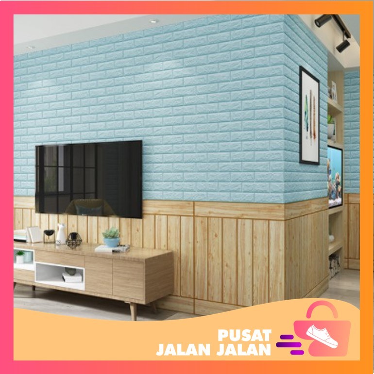 PJJ - H719 Wallpaper Motif Kayu 3D / Wallpaper Sticker Dinding 3D / Wallpaper Dinding Foam 3D / Wall