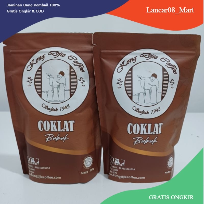 

【L-MART】BIG SALE!!! Coklat Bubuk Kong Djie 200gr
