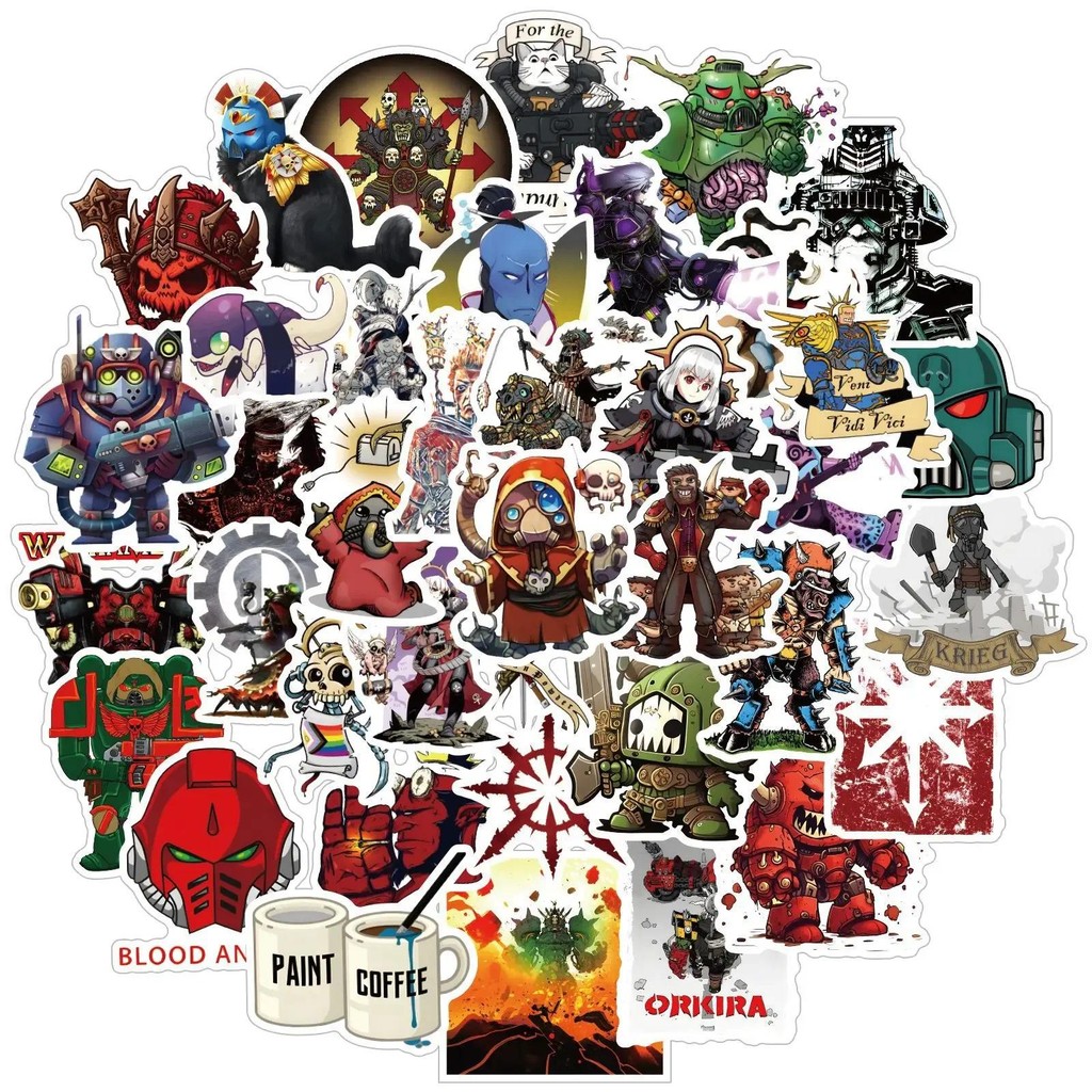 

50PCS New Warhamer Personalized Graffiti Waterproof Stickers