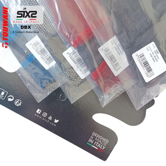 Mumpung Murah Masker Balaclava Full SIXS SIX2 DBX Carbon 4 Season Balaclava - Black Red