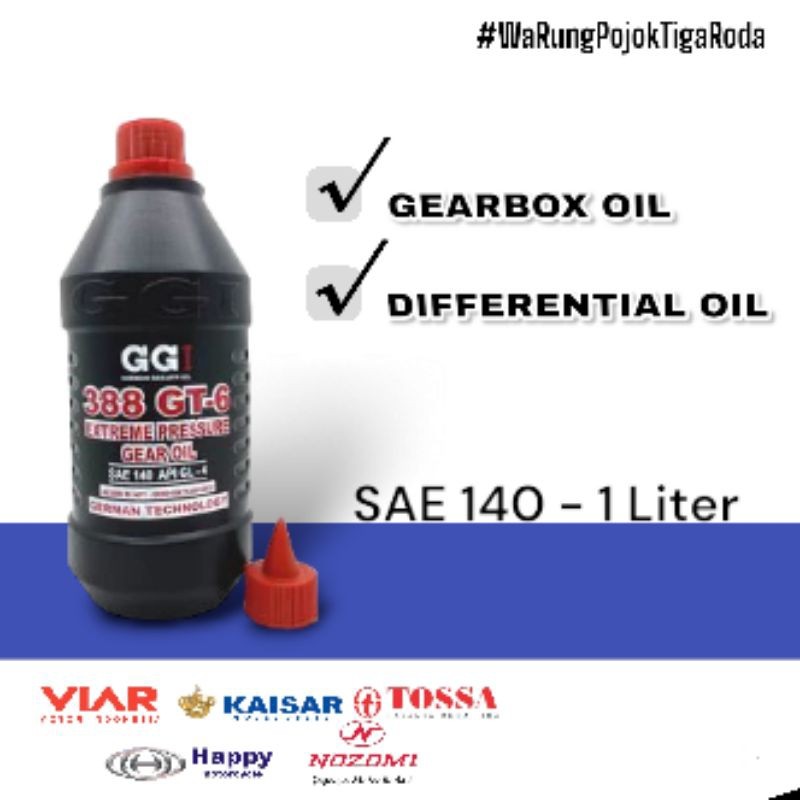 Viar - OLI GEARBOX VIAR OLI GARDAN VIAR TOSSA KAISAR JIALING RODA 3 1LITER GGI