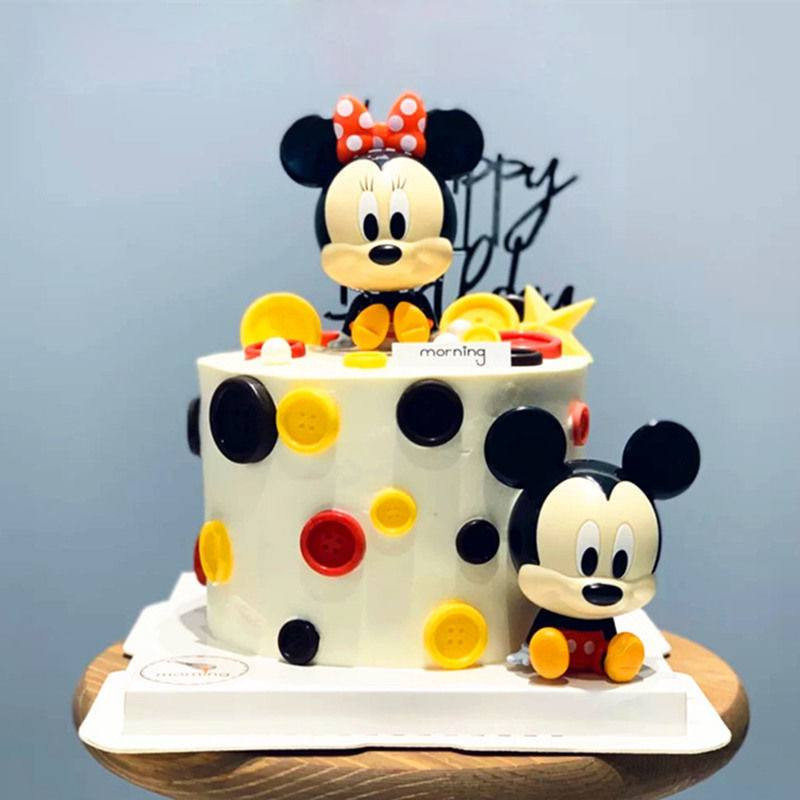 2PCS MINIATUR FIGURE SET MICKEY AND MINNIE MOUSE/CAKE TOPPER SET FIGURE KARAKTER MICKEY AND MINNIE M