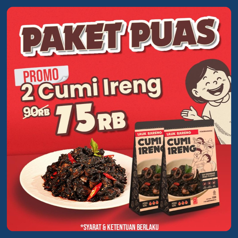 

[SPECIAL SALE] Lahap Bareng | Cumi Ireng Hitam | Lauk/Makanan Instant Ready to Eat, Real Food, Praktis & Tanpa Pengawet | Cumi Balakutak Sambal Pedas