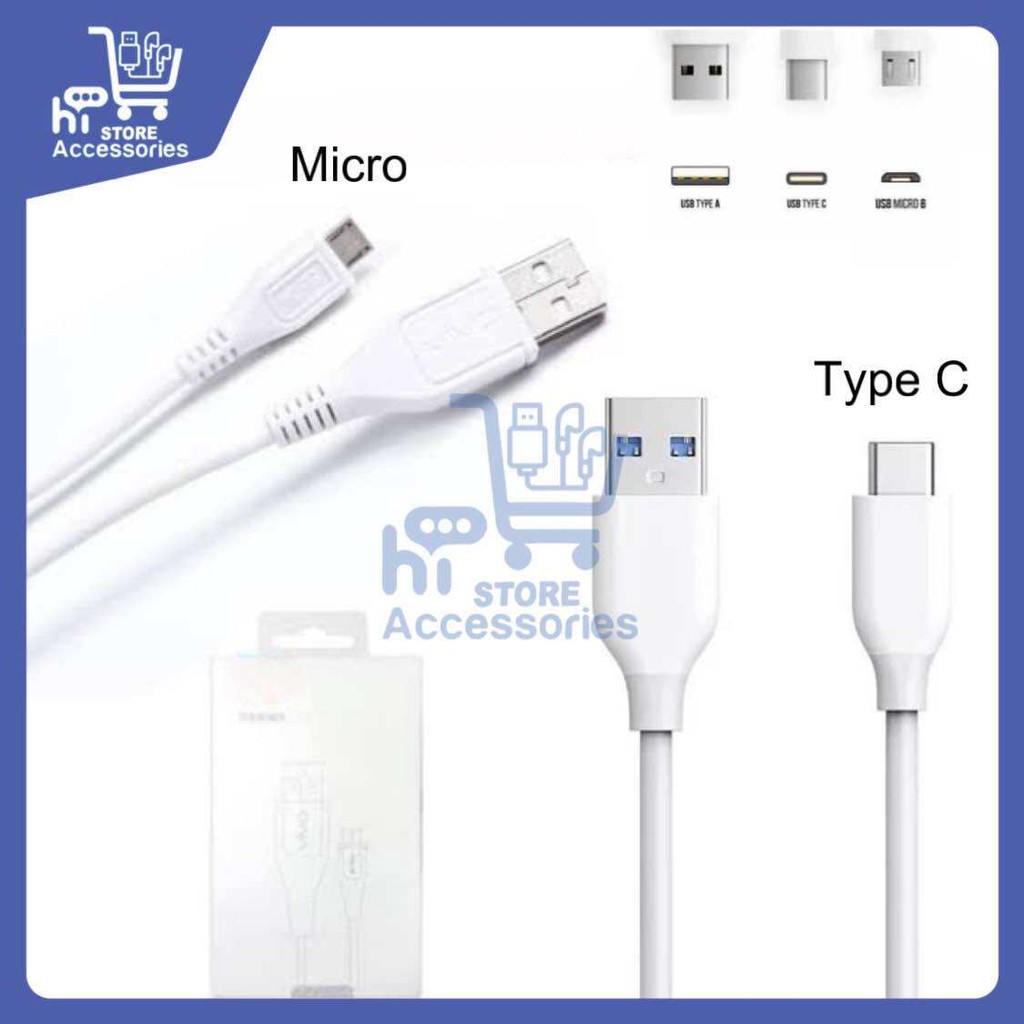 HSA - Kabel Vivo X27 Micro USB/V8 dan Type C | Kbl Cas HP Cable Charger Handphone