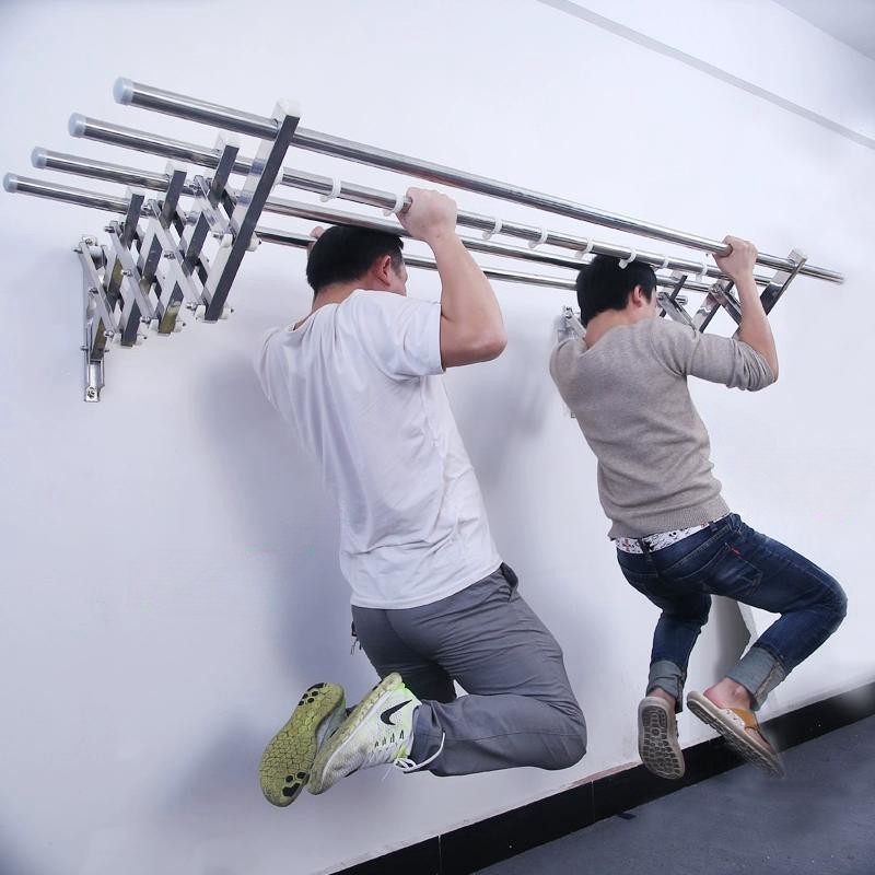 【OKEEY MEDAN 】Jemuran Baju Tempel Dinding Stainless - Jemuran Lipat Multilayer Anti Karat 200cmMDN