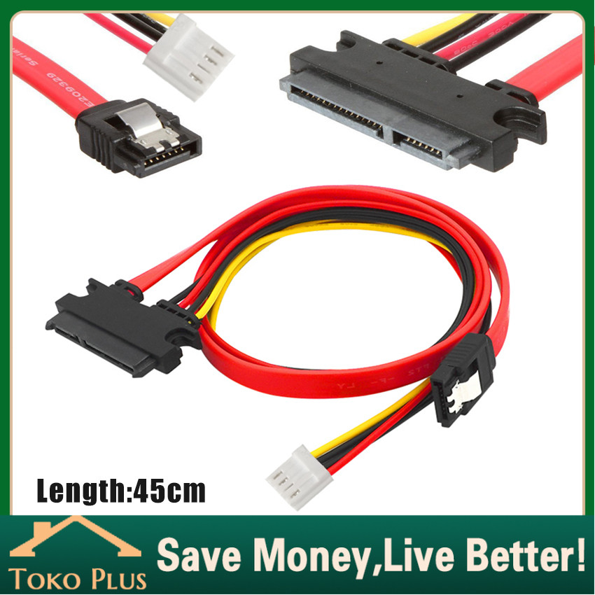 Kabel Data Sata + Power Sata for Mini PC (Kabel Sata 22 Pin Female TO SATA & MOLEX )