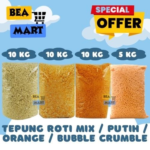 

[ INSTANT ONLY ] Tepung Roti Mix / Oren / Putih 10kg | Tepung Panko / Panir / BreadCrumb / Bread Crumbs Kasar / Bubble Crumble 5kg Termurah 10 kg
