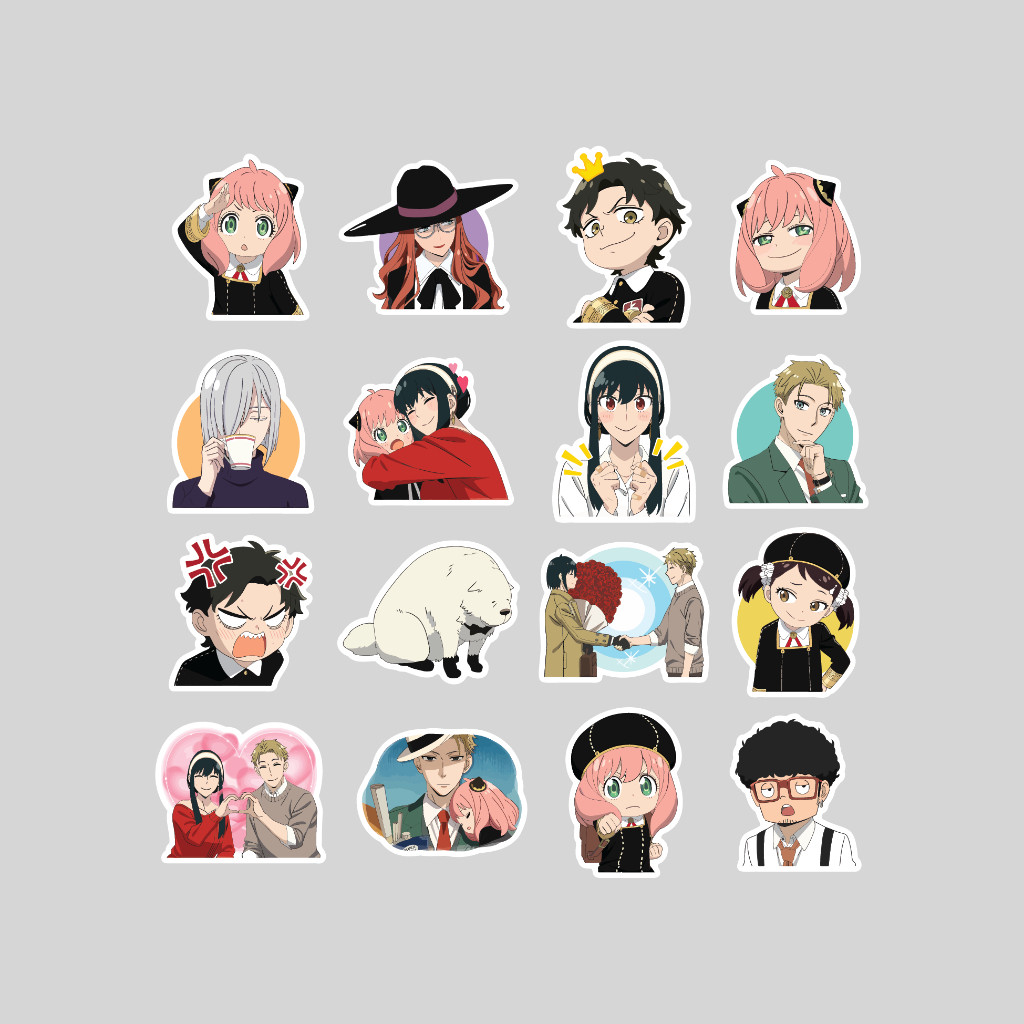 

Sticker Pack Spy X Family | Sticker Tumbler | Stiker Laptop Koper Helm