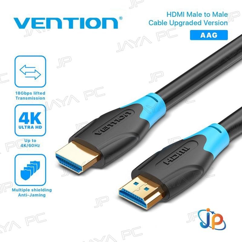 Vention AAG Kabel HDMI 3D 4K UHD Gold Plated - HDMI Male to Male Cable - 15 Meter