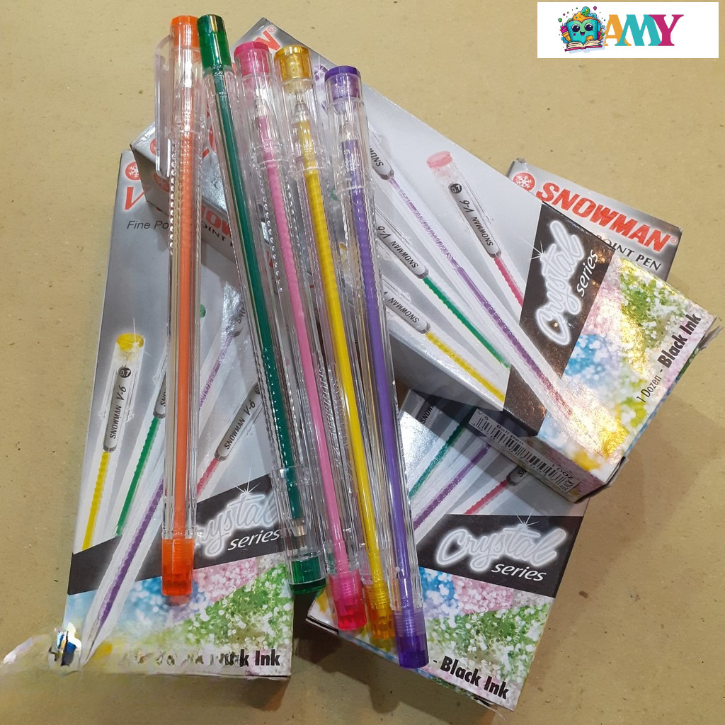 

SNOWMAN BALLPOINT V-6 HITAM AMY STASIONARY