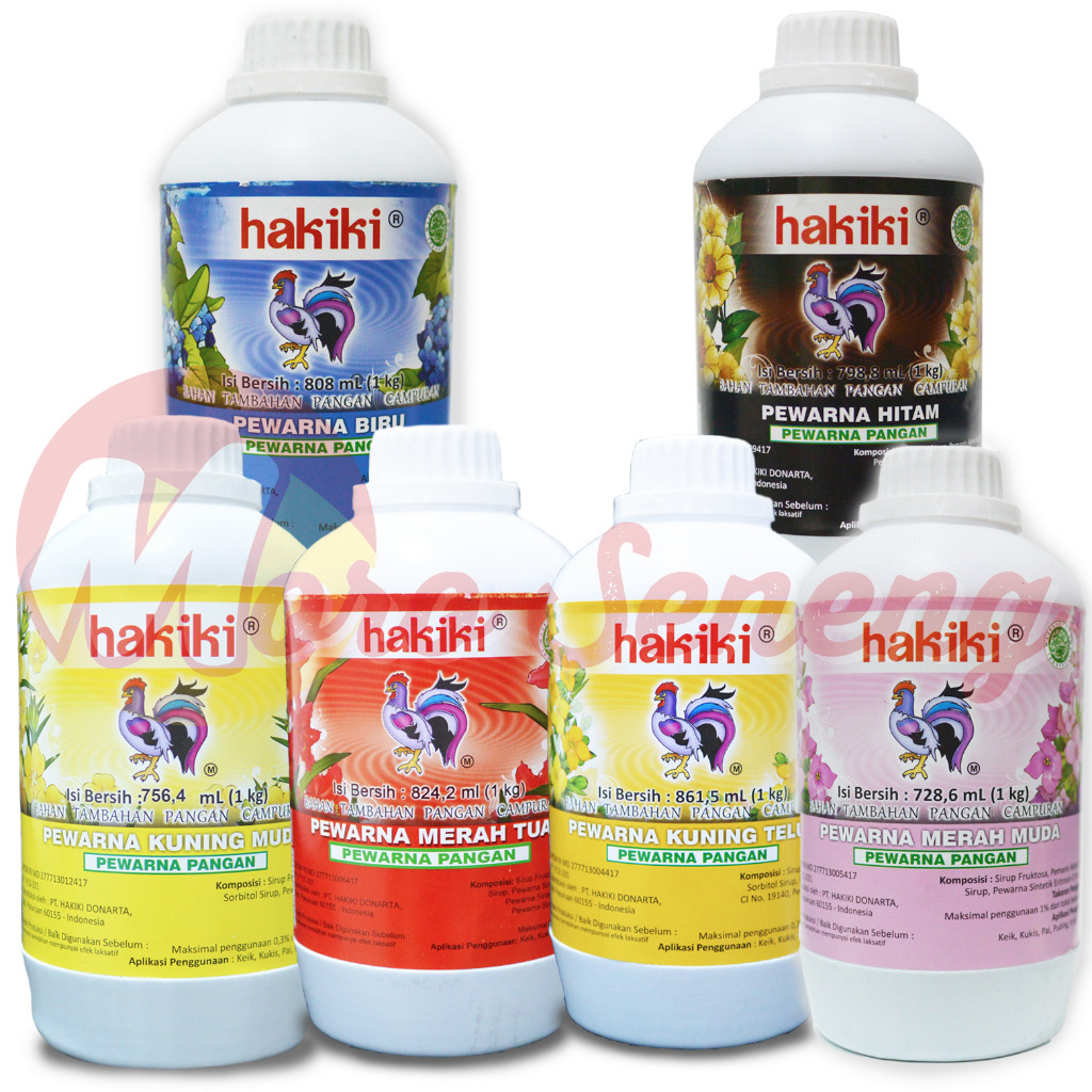 

Pewarna Hakiki 1 kg Botol Besar Pewarna Makanan Food Coloring