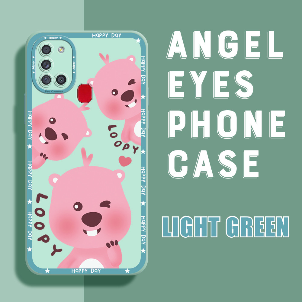 Softcase Kartun Casing For Compitable With Samsung A21S  Ponsel Asli Baru  Ponsel Karet Lembut Desai