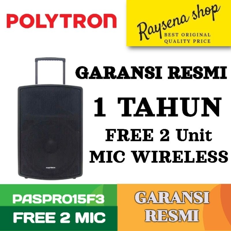 POLYTRON PASPRO 15F3 PROFESSIONAL SPEAKER AKTIF PASPRO15F3 / PAS PRO 15F3 / PASPRO 15F5 / PASPRO15F5