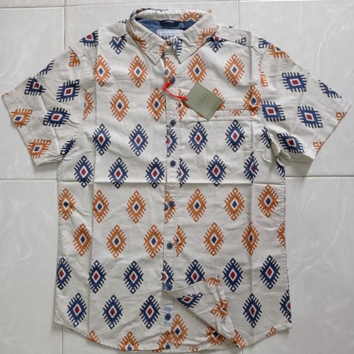 Kemeja Batik Eiger Maramba - Biru, XXL