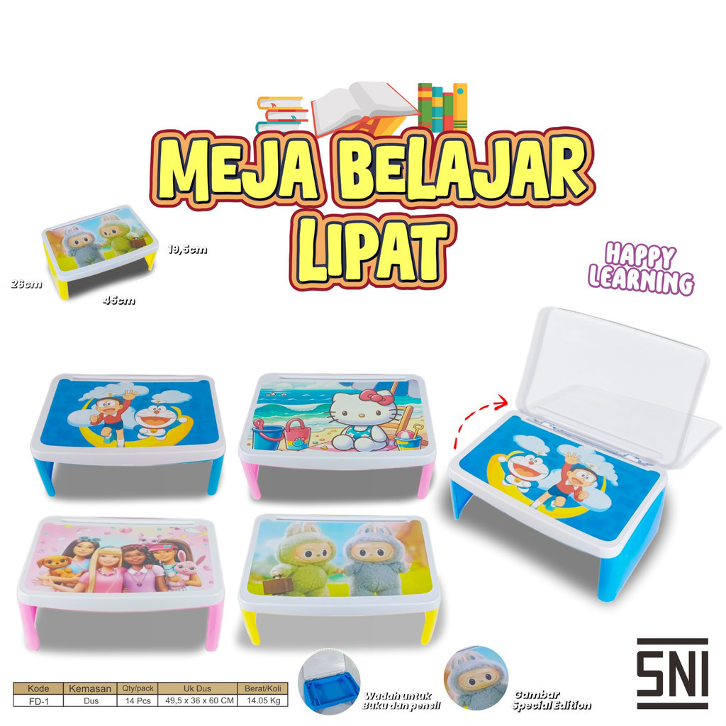 

Meja Belajar Lipat Anak - Meja Lipat/Meja Belajar FD-1