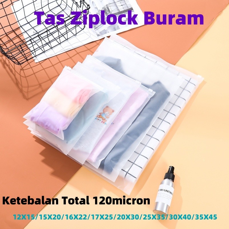 Kantong Plastik Packing ZIPLOCK Anti Air Storage Box Travel Pouch DOFF Map Zipper Bag Resleting Serb