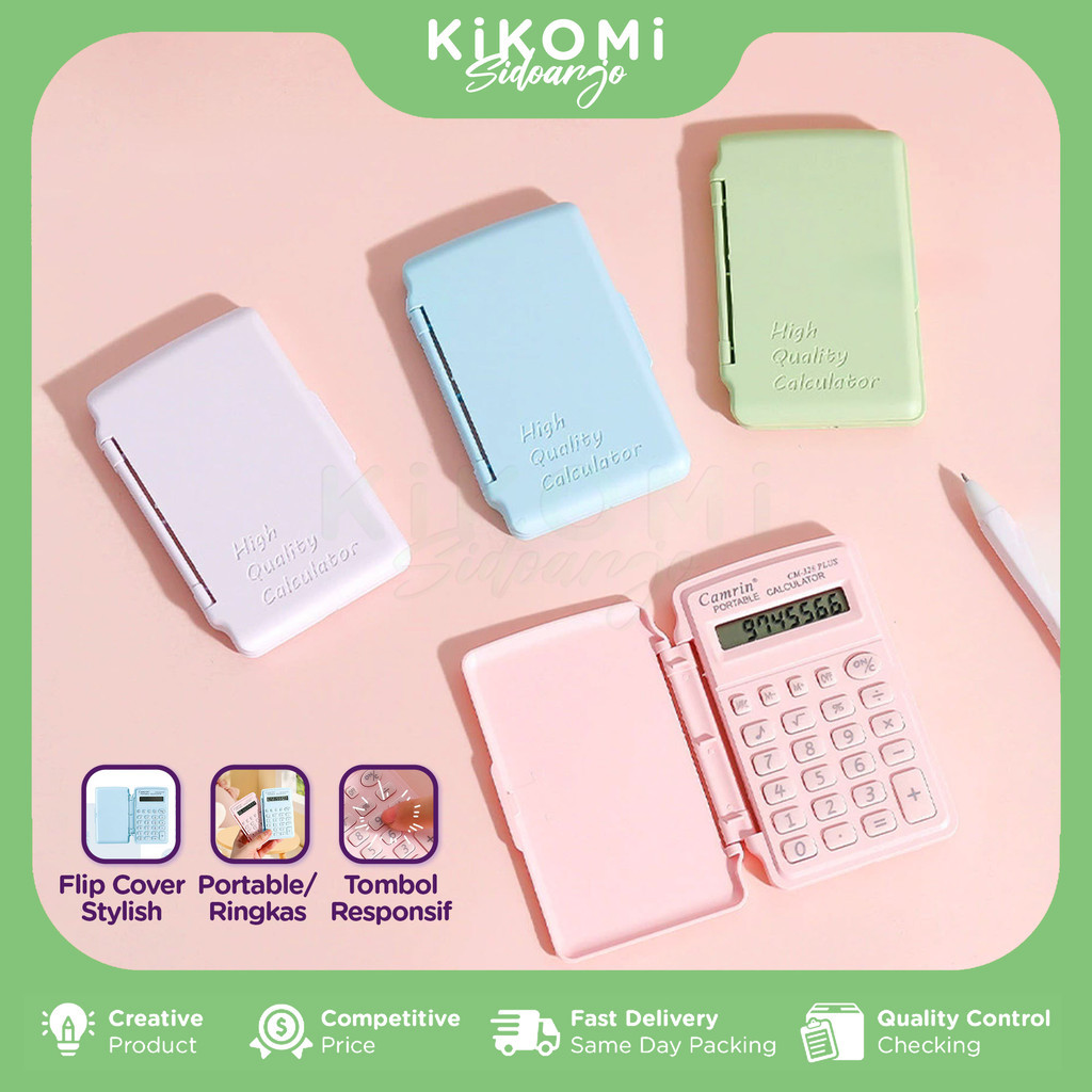 

Kalkulator Mini Flip Cover Warna Pastel Stylish Desain Portable Untuk Sekolah Kuliah Dan Kantor - KM