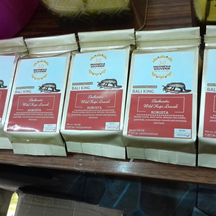 

Kopi Luwak Liar(Robusta)100Gram Per 5 Pack Bubuk