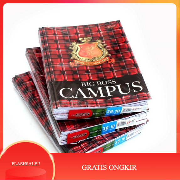 

【AGNES_ID】SALE!! (10pc) BUKU TULIS CAMPUS 36 LEMBAR / BUKU KAMPUS BOXY PANJANG UKURAN BIG BOSS