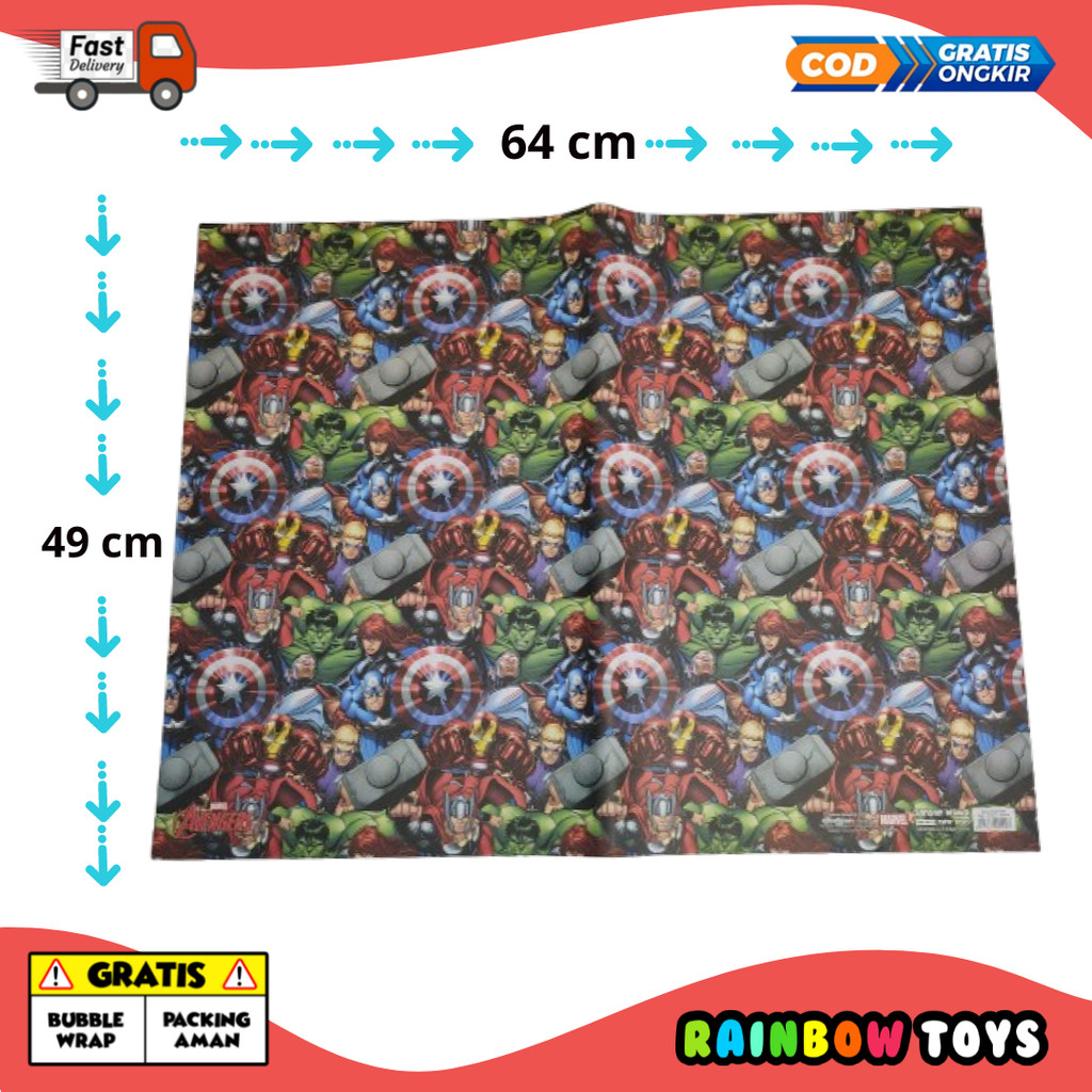 

Kertas Kado Anak Ulang Tahun Motif Kartun Disney Cars Princess Unisex Gift Wrap Paper