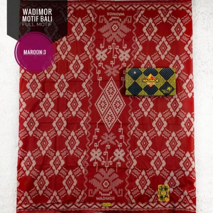 sarung wadimor motif bali dewasa - Merah