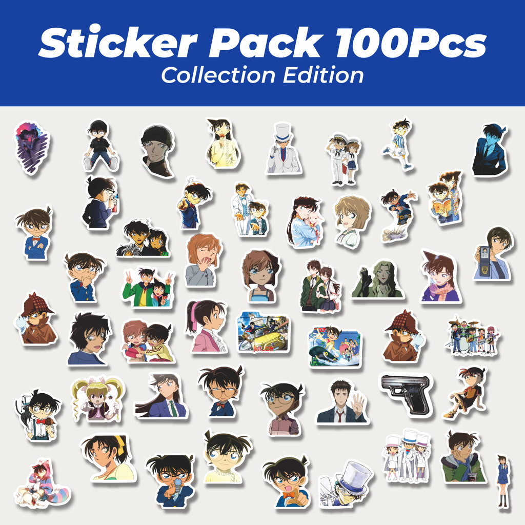 

Hot Sticker Anime Detective Conan (Meitantei Konan) Lucu Anti Air Stikers Berperekat Waterproof Sticker Decal Buat Motor Helm Buku Journal Koper Casing HP Laptop Botol Minum