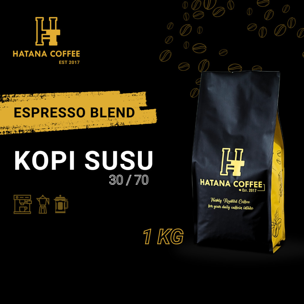 

Kopi Susu 30/70 Blend 1 KG Espresso Es Kopi Susu | Hatana Coffee
