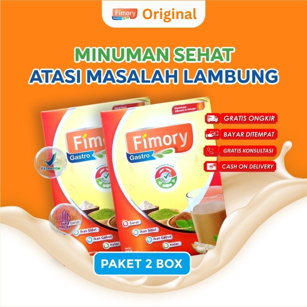 

FIMORY GASTRO 2 PCS - Minuman Umbi Garut 5X Atasi Asam Lambung Menahun dan GERD | Halal & Sudah BPOM