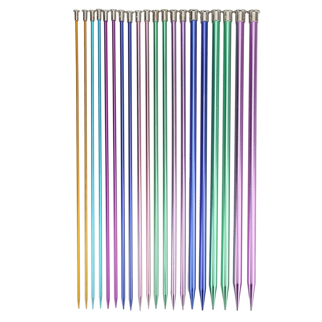 

10 Pair Aluminum Knitting Needles Color Super Long DIY Sweater Scarf Needle Single Pointed Stick Needle Sweater Stitch Set