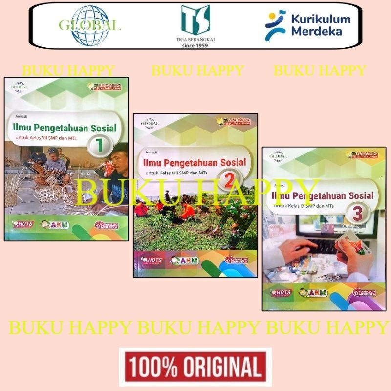 GLOBAL : IPS Ilmu Pengetahuan Sosial untuk SMP /MTs Kelas 7 8 9 - Tiga Serangkai KM Revisi 2025