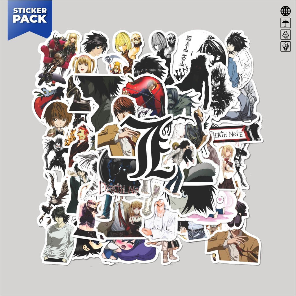 

[100PCS]Stiker Pack Sticker Anime Death Note Sticker Aesthetic Vinyl Anti Air Dekorasi Sticker Laptop Buku Journal Koper Helm Casing HP Gitar Helm Skateboard