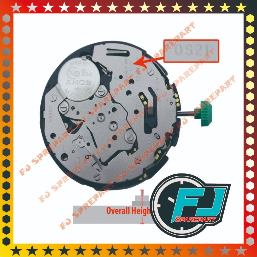 Ready NR Mesin Jam Tangan Miyota OS21 OS 21 Chrono Original terbaru