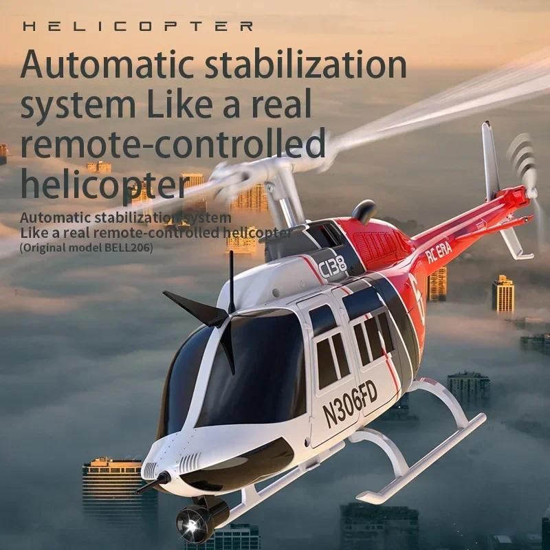RC ERA C138 1/33 6CH RC Helicopter Crash Resistant Electric Simulation BELL 206 helicopter 6axis Gyr