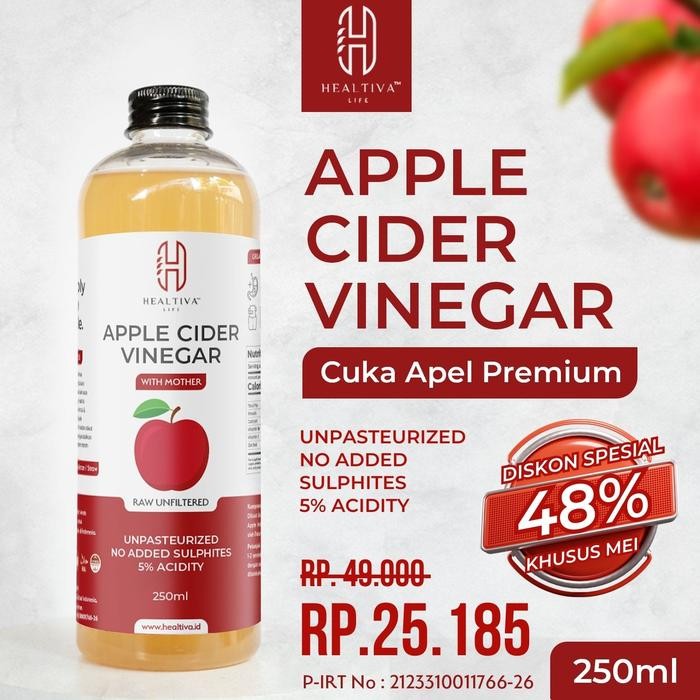 

Premium Apple Cider Vinegar With The Mother / Cuka Apel Murni Organik - 250ML