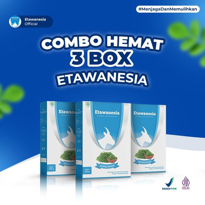 

Ready 3 BOX - Susu ETAWANESIA + EKSTRAK MORINGA FOLIUM Solusi Nafas & Tulang Terbaru