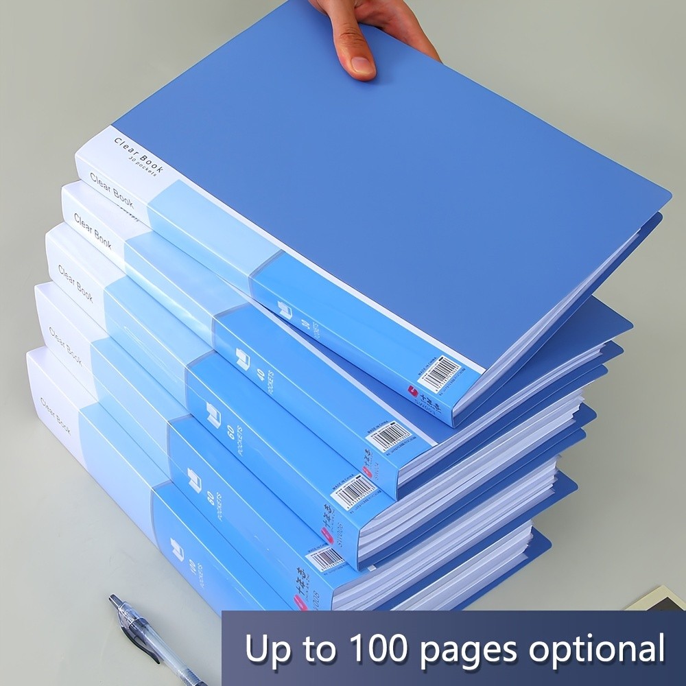 

1 pack, 10-100 pages folder information book, A4 multi-layer insert file bag, student paper storage bag, ticket bag, music folde