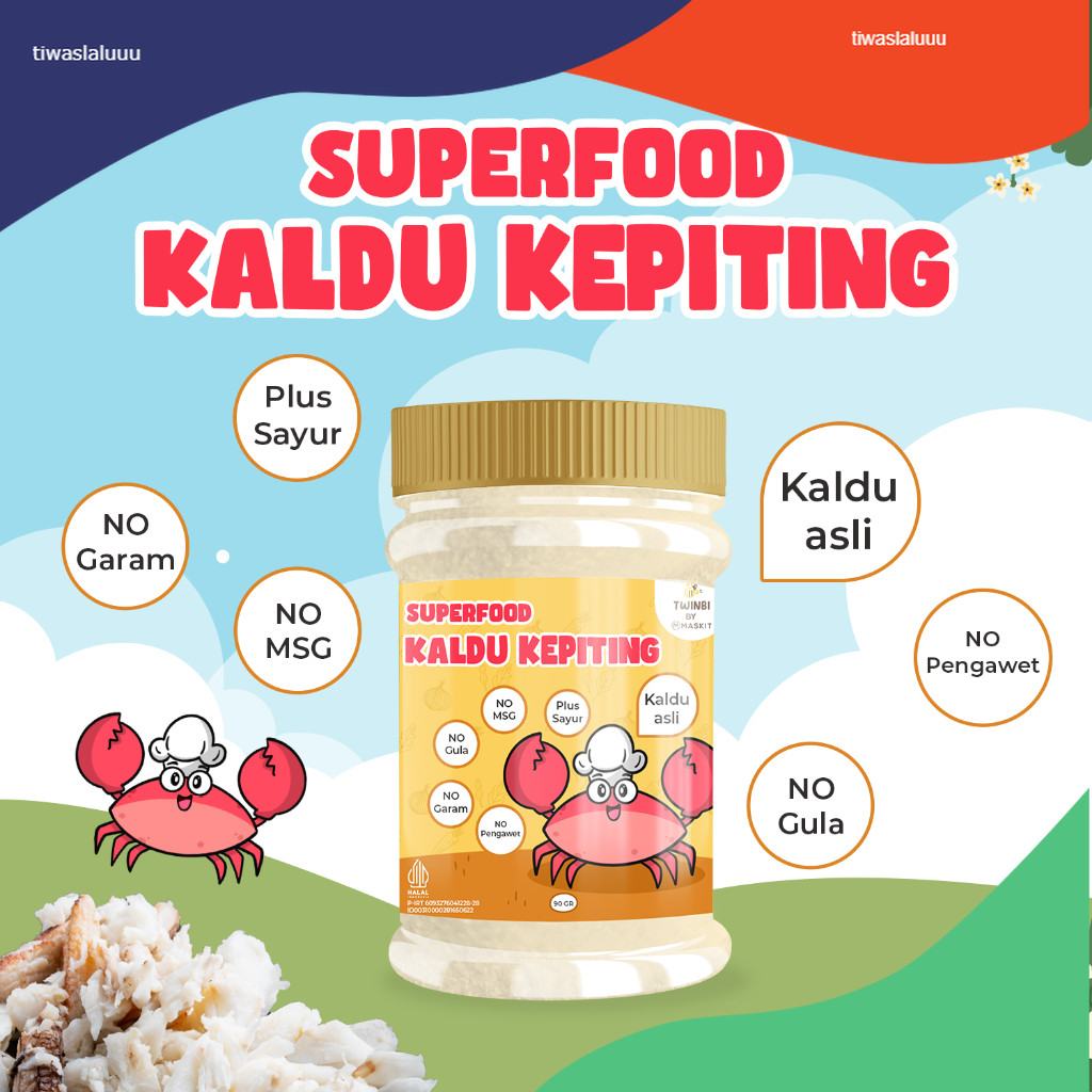 

Kaldu Kepiting Crab Murni MPASI Bayi Kaldu Asli Pure Superfood Bayi Anak Bb Booster - No MSG - No Gula - No Garam - Tambahan Sayur - Twinbi By