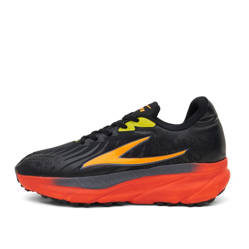 AXAYANSHOP Zevma Tera Speed .1 Black Orange - Sepatu Olahraga Running Lari Pria Wanita Sneakers Kasu