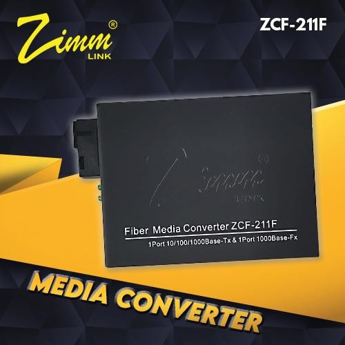 ZIMMLINK ZCF - 211F AB MEDIA CONVERTER FO - GIGABITNew