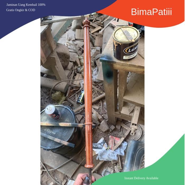 jagrak tombak dari kayu mahoni termurah panjang 60 cm bk Keris sengkelat majapahit mataram kartosuro