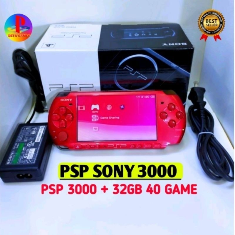 PSP SONY 30xx/20xx/10xx + MC 32GB Full 40 Game Second Jepang