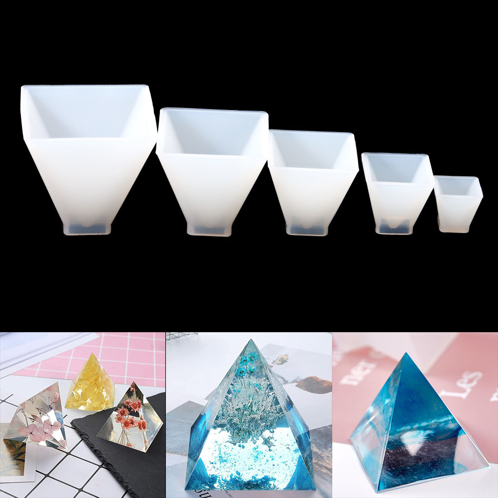 

5 Sizes Pyramid Silicone Mould Epoxy Resin Mold for DIY Epoxy Resin Molds Crafts Jewelry Making Accessories Home Decoration