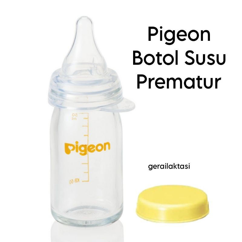 DANGLAPOSHOP  Pigeon Botol Susu Bayi Prematur - Botol Kaca dan Dot Khusus Bayi Prematur