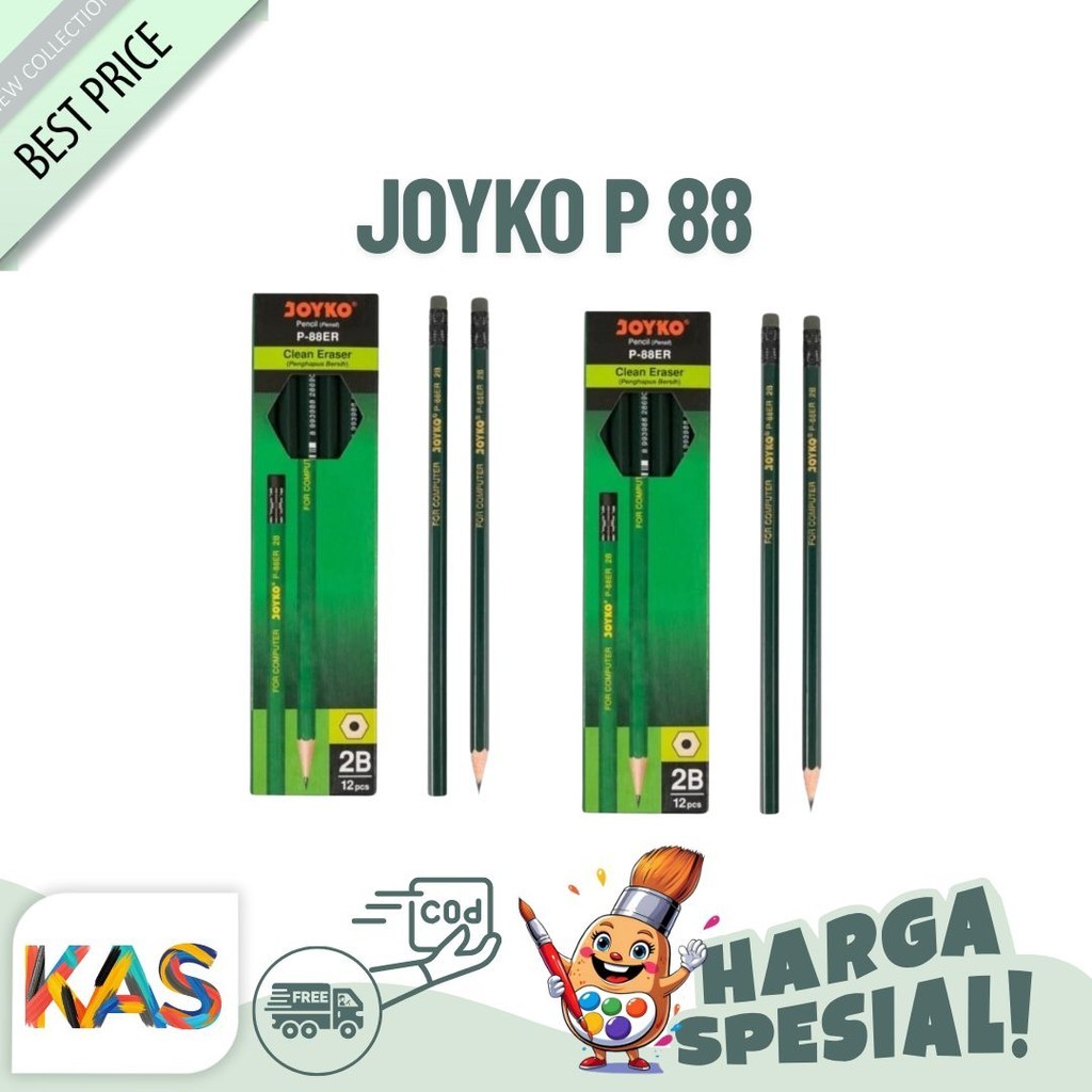 

Pensil Ujian Pensil Joyko P 88 2B Hexagonal - 1 pack