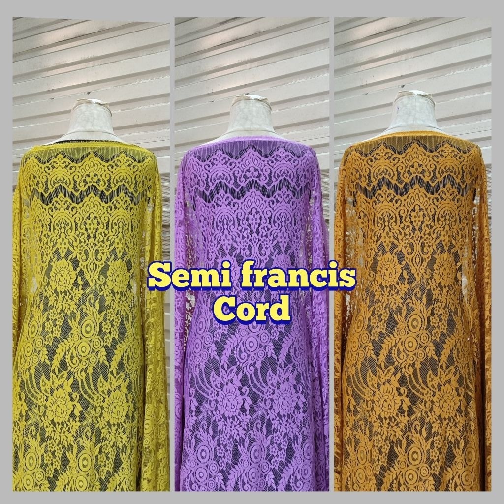 kain kebaya brokat semi prancis premium