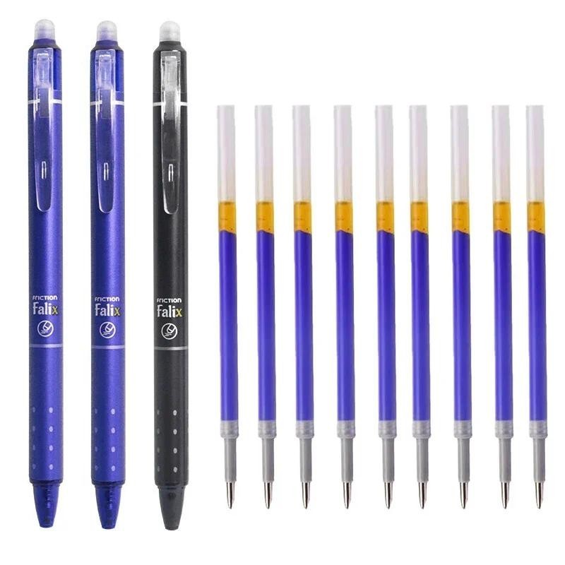 

Press Erasable Gel Pen 0.5mm Large Capacity Erasable Refill Replaceable Rods Washable Handle School Office Supplies Stationery