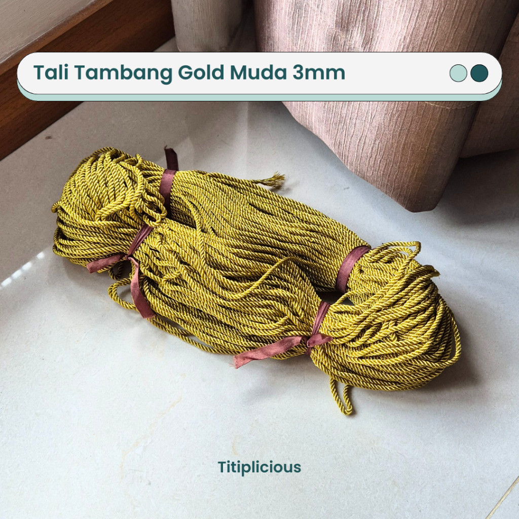 

Tali Tambang Kur Emas Gold Muda 3mm