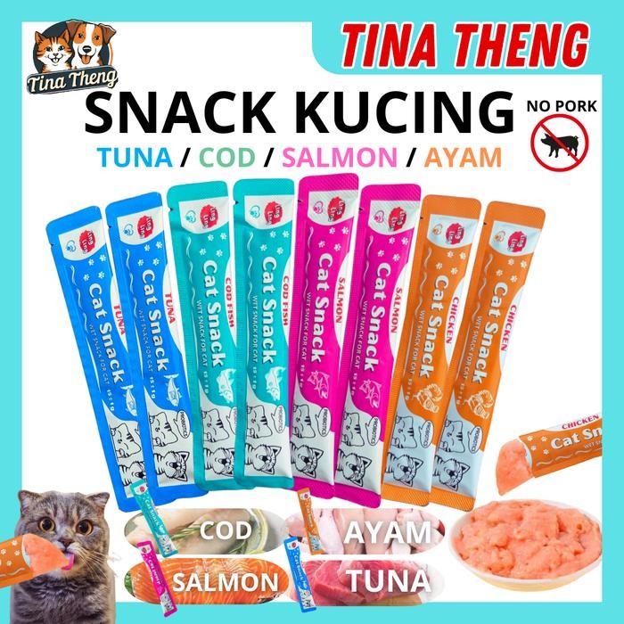 

【Beli 15 Gratis 5】15g/Strip Cat Strip Snack Kucing Penggemuk/ Snack Makanan Kucing Basah/ Makanan Wet Cat Food Creamy Treats snack kucing murah snack kucing bikin gemuk Cemilan