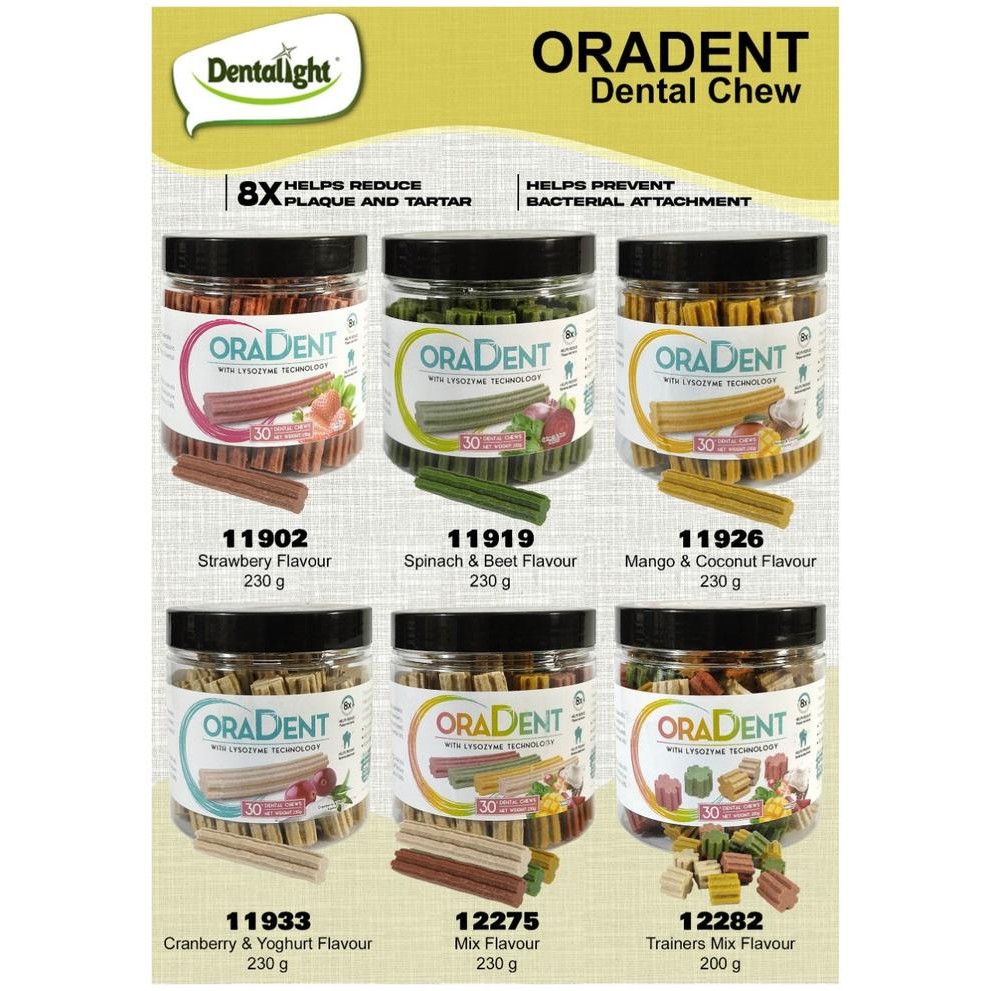 

Dentalight Oradent Dental Pure Light Dog Snack Cemilan Treats Anjing - Milk