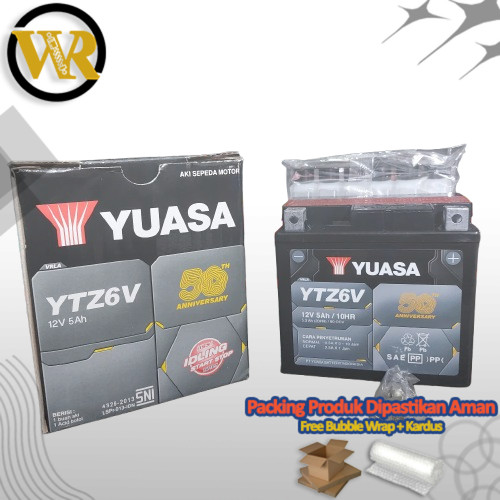 Aki Yuasa YTZ6V Motor PCX, Nmax New , Aerox , Lexi , Vario Led , Scoopy ISS Aki Yuasa 100% Original